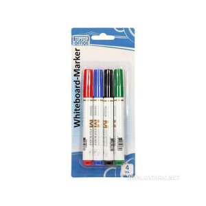 Tiptop Office Whiteboard-Marker, 4er Pack, rot, blau, schwarz, grün - Marker