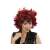 Dampfende Damenperücke, Schwarz-Rot 85108532