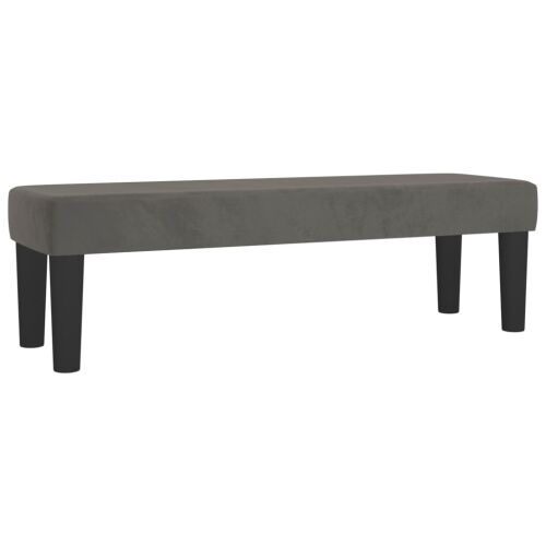 Sötétszürke bársony pad, 100x30x30 cm - Tároló pad és ülőke