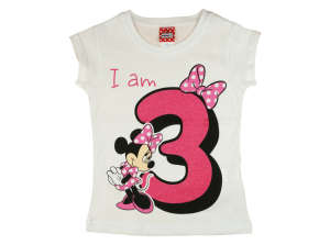 Disney szülinapos lány Póló - Minnie Mouse (3 éves) - 98-as méret 31363770 Gyerek pólók