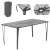 Fieldmann FDZN 5320 metal garden table, collage showing different angles and details