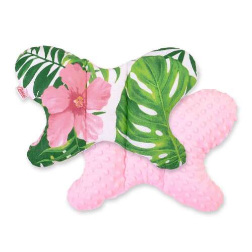 BabyLion Prémium Minky pillangó Párna - Trópusi #rózsaszín 34124778
