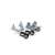 Triton M6 screw set, 4 screws, 4 cage nuts, 4 washers