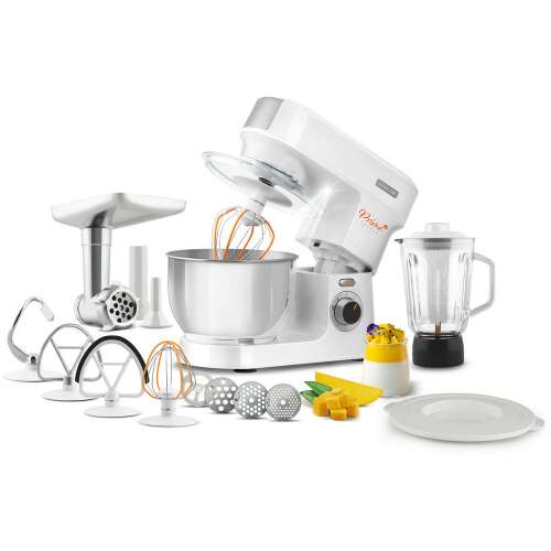 Sencor STM 3760WH Küchenmaschine mit Aufsätzen zum Mischen, Mixen und Mahlen