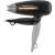 Sencor SHD 7100BK hair dryer, black with gold accents, folded handle