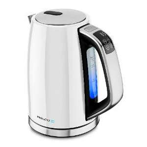 Philco PHWK 1701 electric kettle, white, 1.7L, 2200W, stainless steel, digital display, temperature control - Kettle