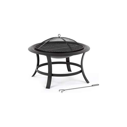 Focar Fieldmann FZG 1025 cu grătar și poker, negru