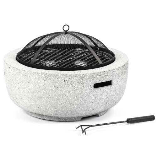 Fieldmann FZG 1030W fehér tűzrakó szikrafogóval és piszkavasal