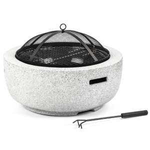 Focar Fieldmann FZG 1030W alb cu ecran de protecție împotriva scânteilor și poker - Fieldmann