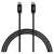 Yenkee YCU C101 BK USB C to USB C cable, black, 1 meter, full length
