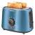 Sencor STS 6052BL blue electric toaster with two slices of toasted bread