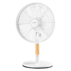 Sencor SFE 3080WH white table fan with wooden base - Sencor