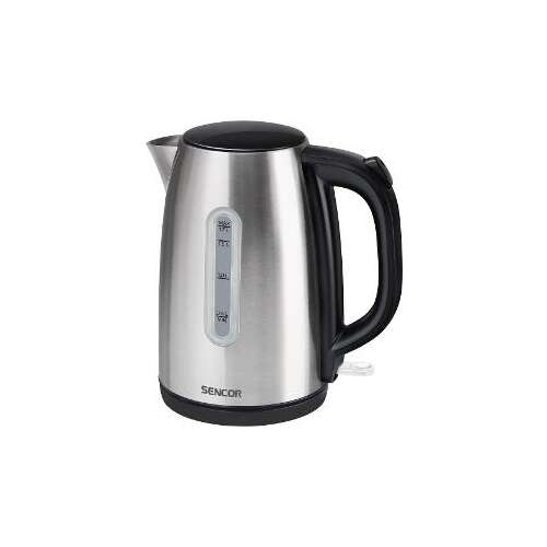 Електрическа кана от неръждаема стомана Sencor SWK 1720BK, капацитет 1,7L, черна дръжка