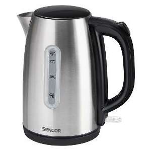 Sencor SWK 1720BK Edelstahl-Wasserkocher, 1,7L Fassungsvermögen, schwarzer Griff - Sencor
