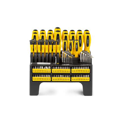 Fieldmann FDS 5009-116R 116-Piece Screwdriver and Bit Set with Stand