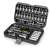 Fieldmann FDG 5020-53R 53 piece socket set with 1/4 inch ratchet, 4-40mm sockets, CR-V material, screwdriver bits, allen keys, extension bars, universal joint, and carrying case