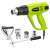 Fieldmann FDHP 202000-E heat gun with accessories, green