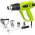 Fieldmann FDHP 202000-E heat gun with accessories, green