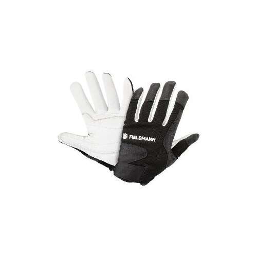 Fieldmann FZO 7010 Arbeitshandschuhe, schwarz und weiß, Größe 10'/XL