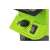Fieldmann FZD 4010-E electric garden shredder, green, close-up of the power switch and safety features