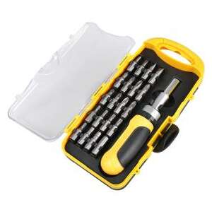 Fieldmann FDS 1011-22R 22 piece screwdriver set with bits, yellow and black case - Screwdriver