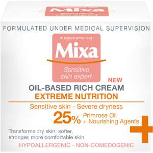 Mixa Extreme Nutrition bohatý, výživný krém na tvár s 25 % oleja z limetkových semienok 50ml 57447566 Výrobky pre starostlivosť o tvár a oči