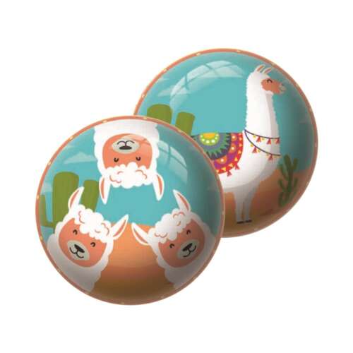 Lopta 15 cm - Lama, farebná lopta s dizajnom lamy, ideálna pre deti