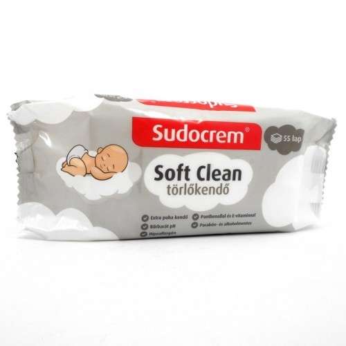 Sudocrem Soft Clean Törlőkendő 55db