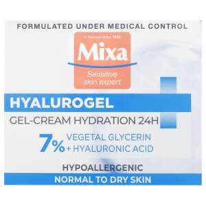Mixa Hyalurogel Intenzívny hydratačný krém na tvár pre citlivú a dehydrovanú pleť 7% 50ml 57447529 Výrobky pre starostlivosť o tvár a oči