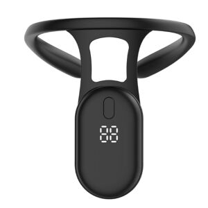 Black Ultrasonic Portable Lymphatic Soothing Neck Device for posture correction - Neck massager