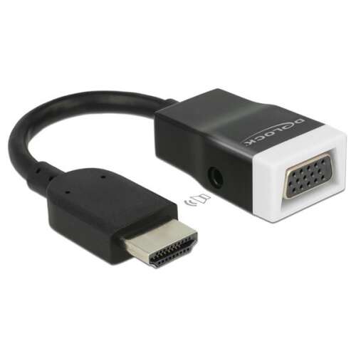 DeLOCK HDMI M - D-Sub(15) F Adapterkábel 0.15m - Fekete (65587) 56512342
