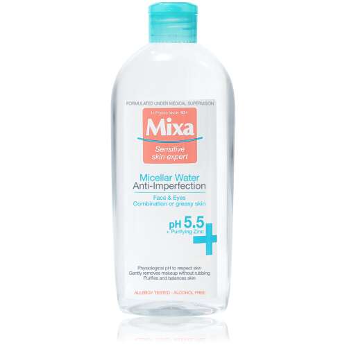 Mixa Mattifying Micellar Water pentru ten gras, mixt și sensibil 400ml