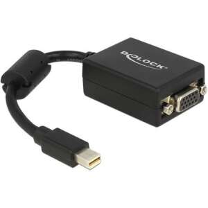 Delock Mini DisplayPort auf VGA Adapter, 65256, schwarz, 18cm Kabel - Delock DisplayPort-Konverter