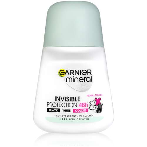 Garnier Mineral Invisible Black White Colors Floral Touch 48h Roll-on Deodorant 50ml