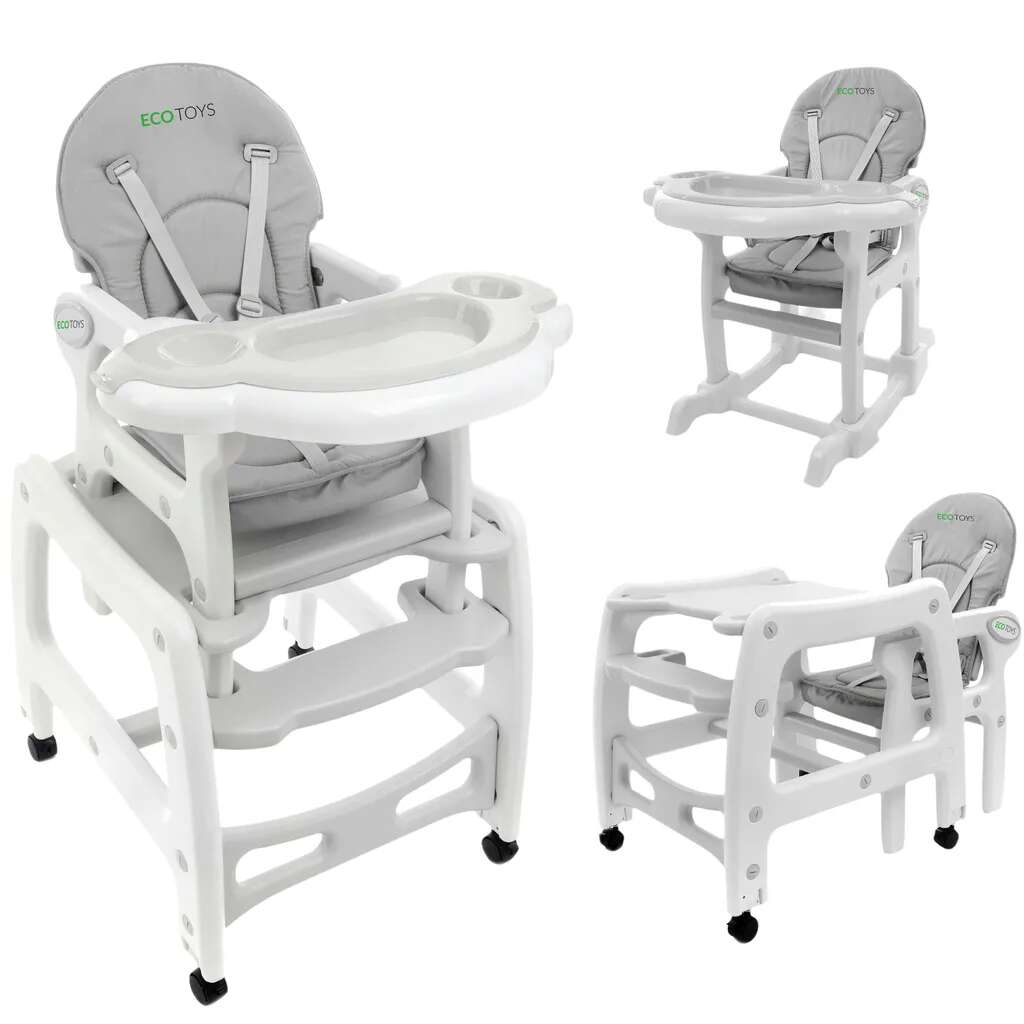 Ecotoys fix Etetőszék hinta funkcióval #szürke