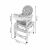 EcoToys Grey High Chair with Dimensions, 3-in-1 Convertible High Chair