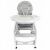EcoToys Grey High Chair Front View, 3-in-1 Convertible High Chair