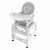 EcoToys 3-in-1 Gray High Chair with Swing Function and Adjustable Tray