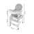EcoToys Gray 3-in-1 High Chair with Dimensions