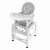 EcoToys 3-in-1 Gray High Chair with Swing Function and Adjustable Tray