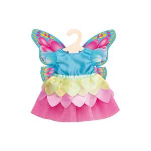 Kostým víly Heless Ruha-tündér pre bábiky 35-45 cm, modré šaty s ružovou tylovou sukňou a krídlami motýľa - Šaty pre bábiku Toy