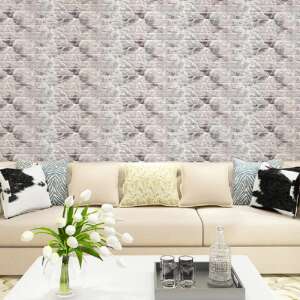 15db-os öntapadós tapéta szett, 3D matrica, puha hab, beltérre, könnyen tisztítható, vízálló, 70 cm x 77 cm x 0,3 cm, márvány mintás