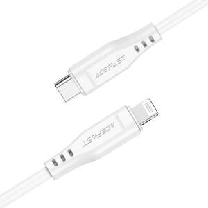 Acefast C3-01 USB-C - Lightning kábel, fehér, 30W gyors töltés, MFi tanúsítvánnyal - ACEFAST