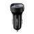 Acefast B4 66W dual USB car charger with digital display, black