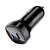 Acefast B4 66W dual USB car charger with digital display, black