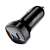 Acefast B4 66W dual USB car charger with digital display, black