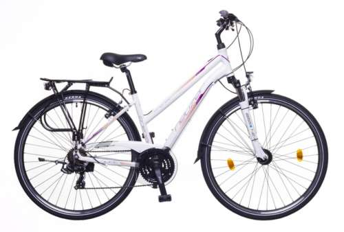 Neuzer Firenze 100 Damen Trekkingrad, 28 Zoll, weiß und malve