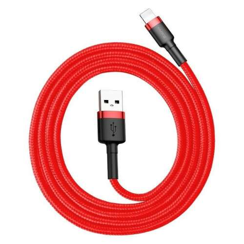 Baseus Cafule USB to Lightning cable, red braided cable, 2 meters long