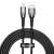Cablu Baseus Glimmer Series USB la Lightning, 2,4A, 2m, negru, înfășurat
