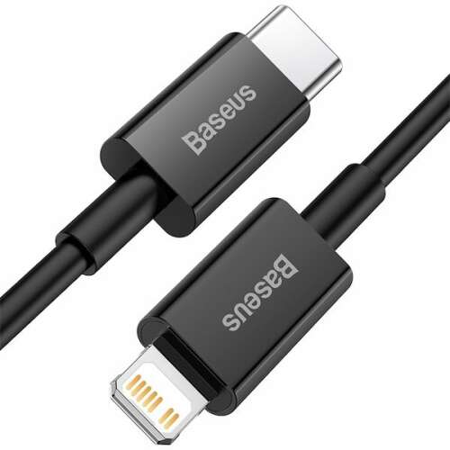 Baseus Superior USB-C to Lightning cable, 20W, black, close-up
